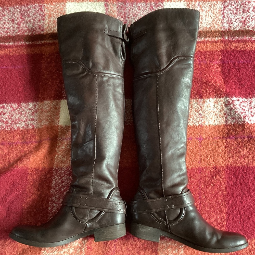 Luxury Rebel Dark Brown High Leather Boots